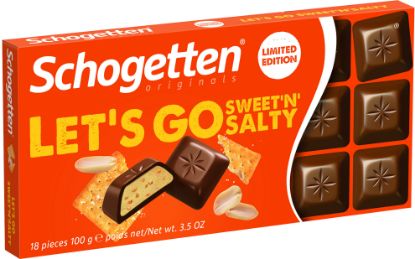 Изображение Шоколад "Шогеттен" LETS GO SWEETnSALTY арах.паста/соленое печенье 100 гр.1/15