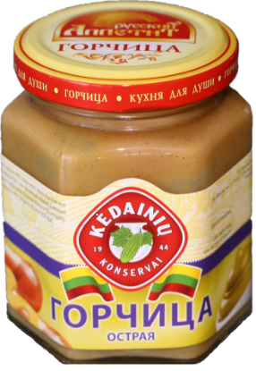Изображение Горчица Русская острая (Литва) ст/б 0,190гр 1/15