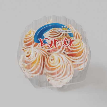 Изображение Торт-морож. Кураж с ЗМЖ с аром. ванили декор. вареной сгущ. 600г./4 (26/22)