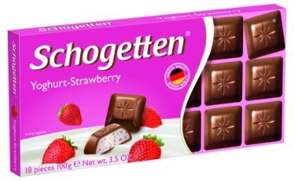 Изображение Шоколад "Шогеттен" Йогурт-Клубника 100 гр.1/15