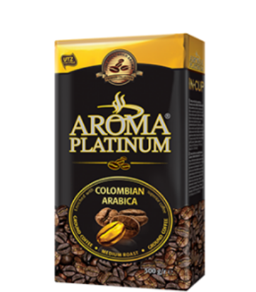 Изображение Кофе "Арома ПЛАТИНУМ COLOMBIAN", мол.500 гр.1/12 Кирпич