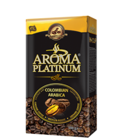 Изображение Кофе "Арома ПЛАТИНУМ COLOMBIAN", мол.500 гр.1/12 Кирпич