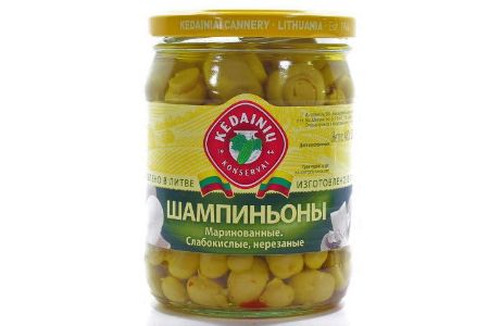 Изображение Шампиньоны маринованные 480гр. 1/10(Литва)
