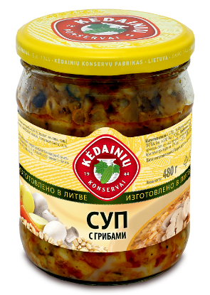 Изображение Суп с грибами 480 гр.,ст/б,1/10 (Литва)