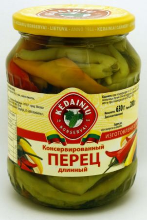 Изображение Паприка консервир длинная (Литва) 630 гр 1/8шт
