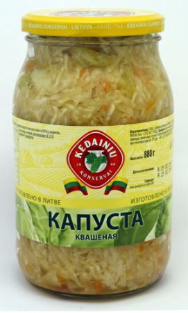 Изображение Квашеная капуста 880 гр.,ст/б,1/8(Литва)