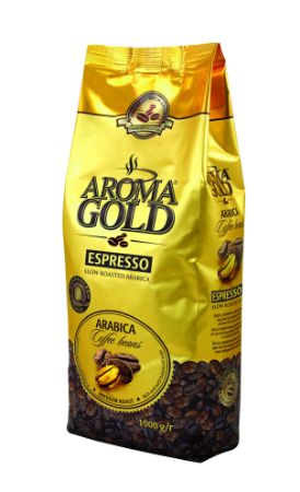 Изображение Кофе "Арома GOLD ESPRESSO", жареный в зернах.1000 гр.1/4