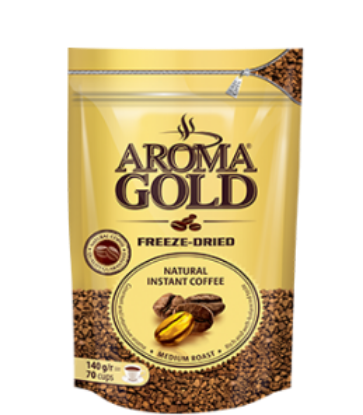 Изображение Кофе раств. сублимир. "Арома Голд" ДОЙ-пак 140 гр. 1/12шт