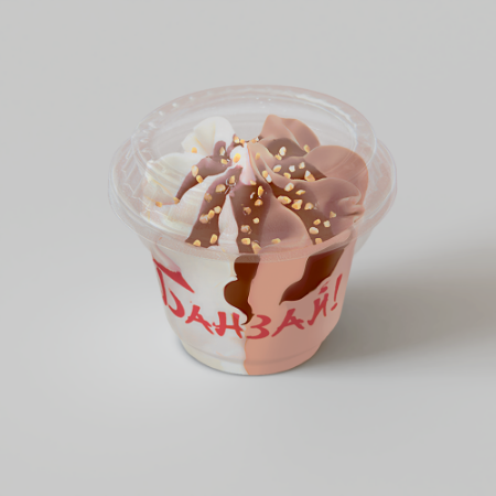 Изображение Стак. пл. Банзай с ЗМЖ двухслойное с аром. ванили и шок. с шок. глаз. и арахисом 95г/12 (35/13)