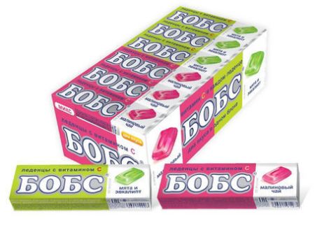 Изображение (ВS-6-1) БОБС леденцы микс мята/эвкалипт, малин.чай 33гр. 1/18