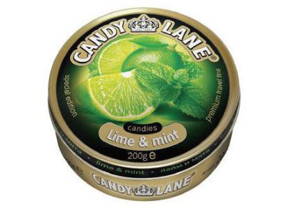 Изображение (CL-1-14) Candy Lane фрукт. леденцы лайм и мята ж/б 200гр. 1/6