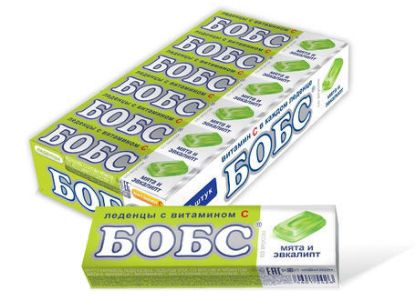 Изображение (ВS-3-1) БОБС мята с эвкалиптом, леденцы с вит. С 33гр. 1/12