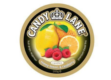 Изображение (CL-1-7) Candy Lane фрукт. леденцы мед и лимон/малина ж/б 200гр. 1/6