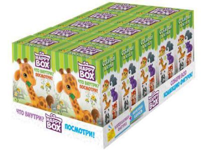 Изображение (HB-2-4) HAPPY BOX  Джунгли, фигурка+карамель в коробке 18гр 1/10