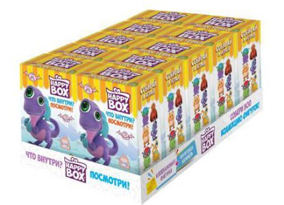 Изображение (HB-2-2) HAPPY BOX  Монстрики, фигурка+карамель в коробке 18гр 1/10