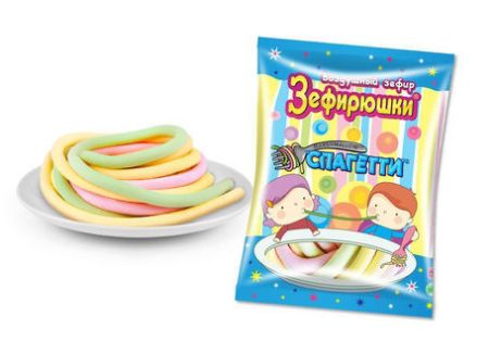 Изображение (ZF-17-1) ЗЕФИРЮШКИ Спагетти воздушный зефир 80г 1/20