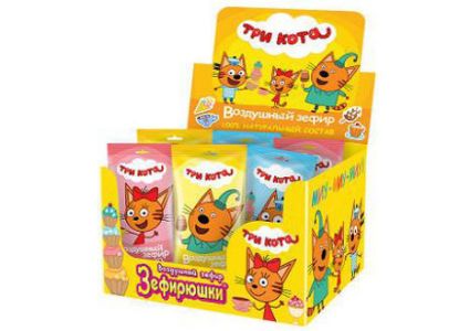 Изображение (ZF-12-8) ТРИ КОТА воздушный зефир для какао и десертов 15г 1/24