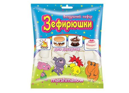 Изображение (ZF-11-1) ЗЕФИРЮШКИ, возд.зефир для десертов  125г  1/20