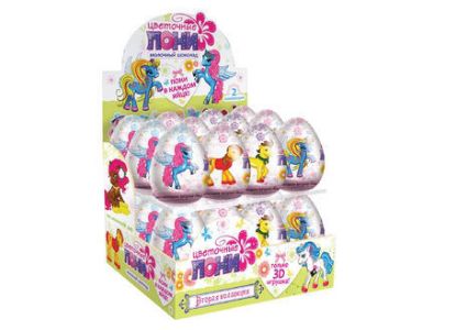 Изображение (ES-2-3/FP) Цветочные пони, шок.яйцо с игр. 20 гр.1/24