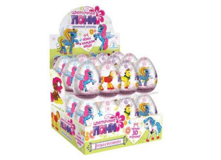 Изображение (ES-2-3/FP) Цветочные пони, шок.яйцо с игр. 20 гр.1/24