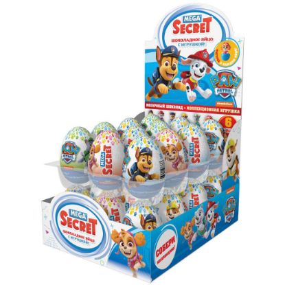 Изображение (ES-2-24) PAW PATROL, шоколадное яйцо с игрушкой 20 гр.1/24