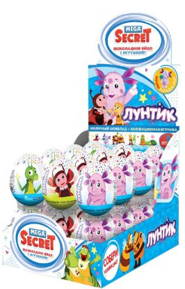 Изображение (ES-2-11/LN) ЛУНТИК, шоколадное яйцо с игрушкой 20 гр.1/24