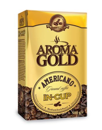 Изображение Кофе "Арома Голд" AMERICANO, мол.500 гр. кирпич 1/10