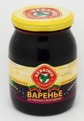 Изображение Варенье из черной смородины (Литва "ЗАО KKF")  350г. ст/б 1/10