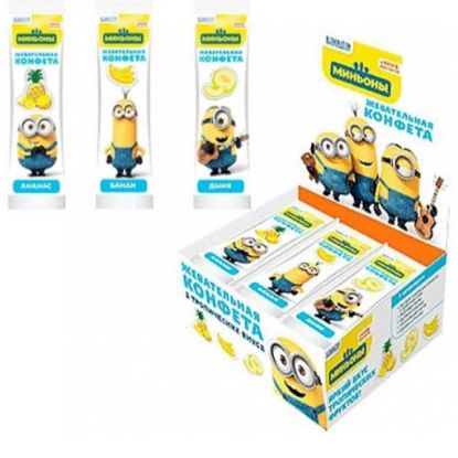 Изображение (ВВ-3-10) MINIONS , жев.конфета 11гр 1/48