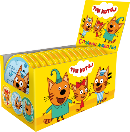 Изображение (СМ-3-4) Медали ТРИ КОТА 21гр. 1/24 шт.