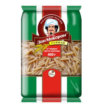 Изображение Гурман 400гр Перья "ДОН МАКАРОН" гр. А, в/с 1/30