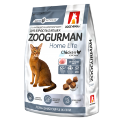 Изображение Cух корм Zoogurman Птица д/кошек 10кг 1/1