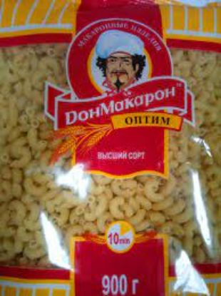 Изображение Оптим 900гр Рожки витые "ДОН МАКАРОН" гр. В, в/с 1/10
