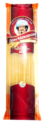 Изображение Группа В 400гр Вермишель длинная (спагетти) "ДОН МАКАРОН" в/с 1/45