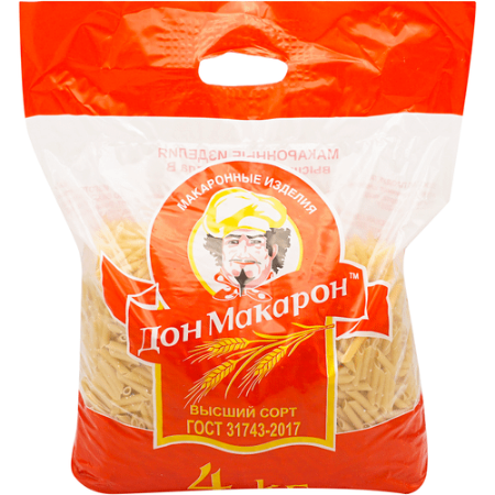 Изображение ВЕС 4 кг Перья "ДОН МАКАРОН" гр. В, в/с