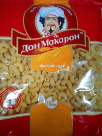 Изображение Группа В 400гр Рожки гладкие "ДОН МАКАРОН" в/с 1/34