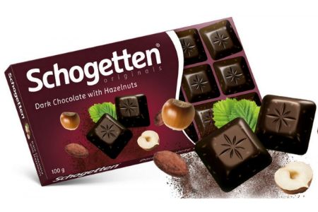 Изображение Шоколад "Шогеттен" DARK NUTS темный с обжаренными кусочками фундука 100 гр.1/15